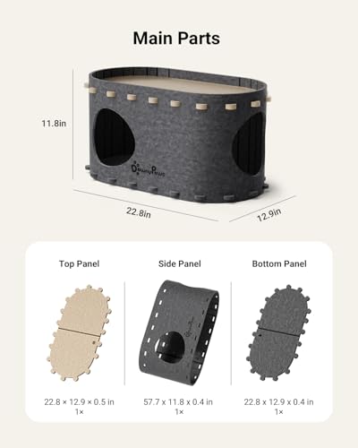Cat House for Indoor Cats (Sesame Gray / Single)