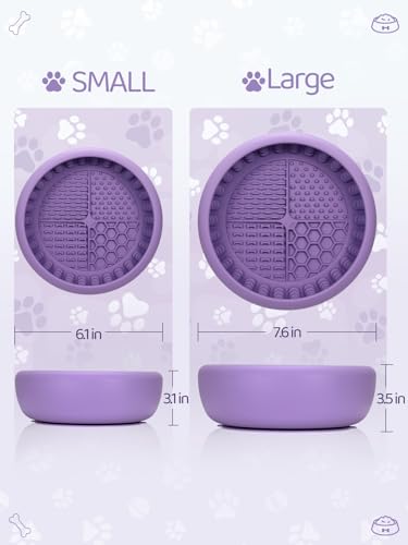 Dog Lick Bowl for Large Dogs (Purple / Large)