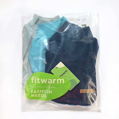 3 Pack Classic Fleece Dog Sweater (X-Large / Blue-Grey-Navy)