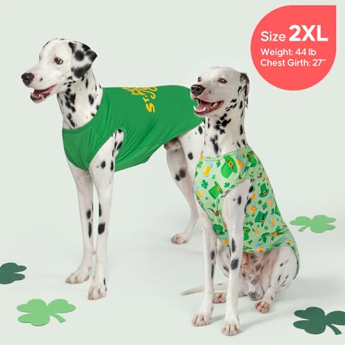 2Pack St. Patrick's Day Dog Shirt (XX-Large (40-55lbs) / 7# 2Pack (St. Patrick's Day))