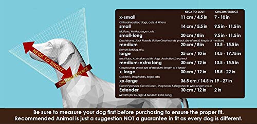 Comfy Cone Pet Cone for Dogs (Black / SL(Neck to Nose 8"))
