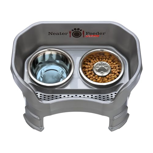 Neater Feeder Deluxe Mess (Medium + Slow Feed Bowl Combo / Gunmetal)