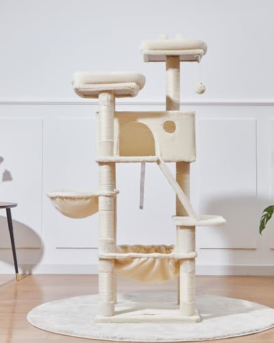 Sturdy Cat Tree (Beige / 57.5 Inches)