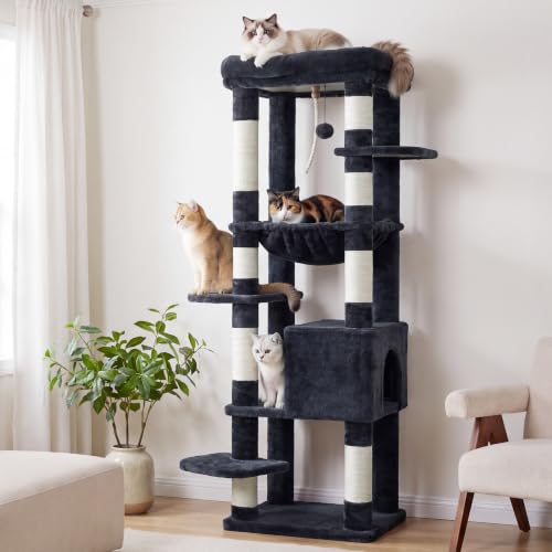 Cat Tree for Large Cats (Smoky Gray / 60 inch)