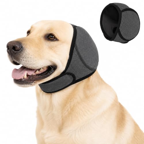 Dog Ear Muffs for Noise Protection (Grey / Large)