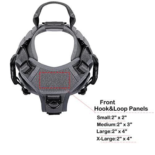 Tactical Dog Harness for Small Dogs (Small (Pack of 1) / Grey)