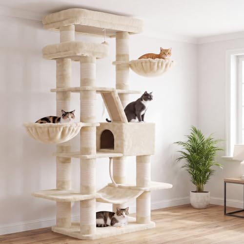 Cat Tree 68 inch Multi (Beige / 68 inch)