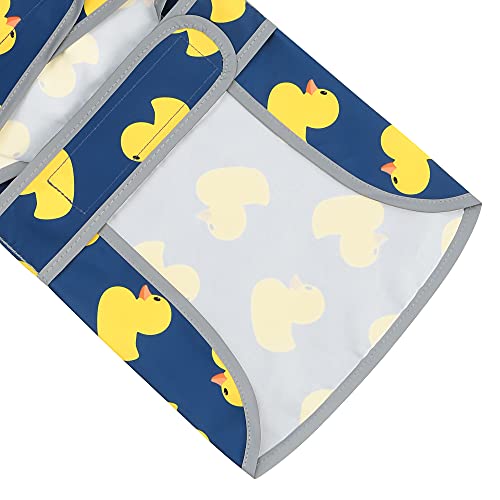Dog Raincoat Waterproof Dog Rain Jacket with Hood (Navy Blue Duck / Medium)