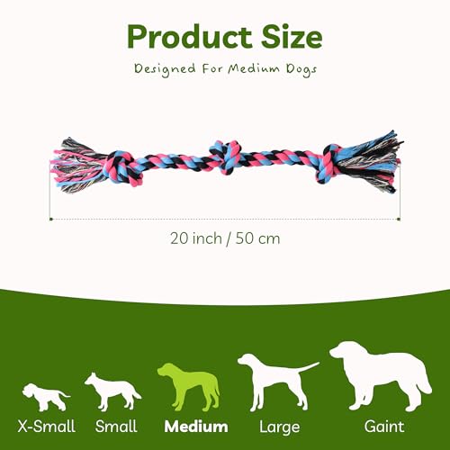 Dog Rope Toy for for Medium Dogs (1 Pack-Medium / Medium)