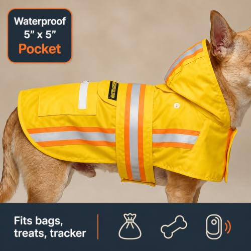 Waterproof Dog Raincoat with Two (Large)