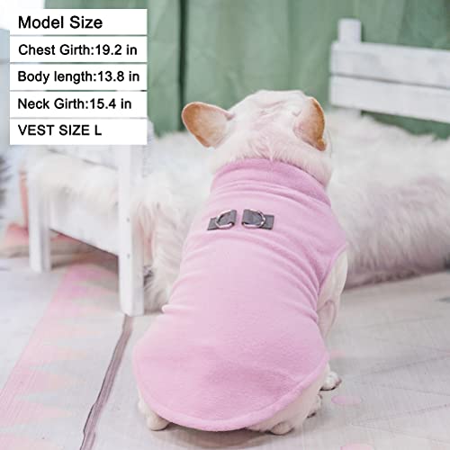 Dog Fleece Vest Sweater Winter Jacket for Small Medium Dogs (X-Small / PINK)
