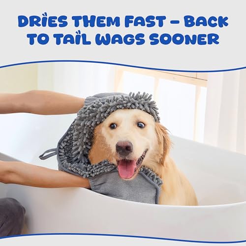 Dog Towel for Drying Dogs (Grey)