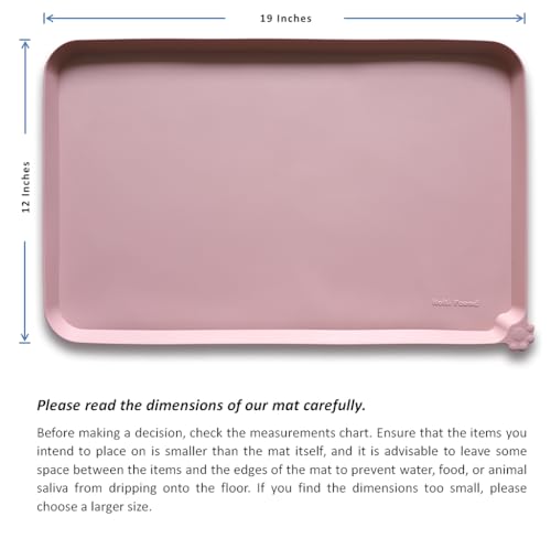 Silicone Pet Food Tray (19" x 12" / Neutral Pink)