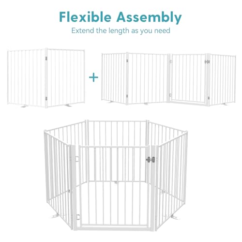 Full Metal Dog Gate Extension (White / 【2 Panels】52"W×30"H)