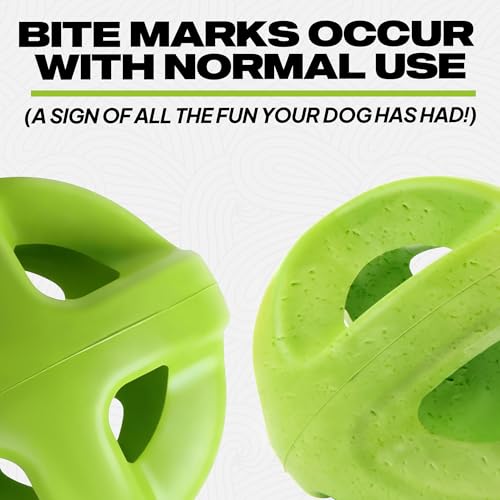 Natural Rubber Dog Balls for Aggressive Chewers (Meadow Green / Medium)