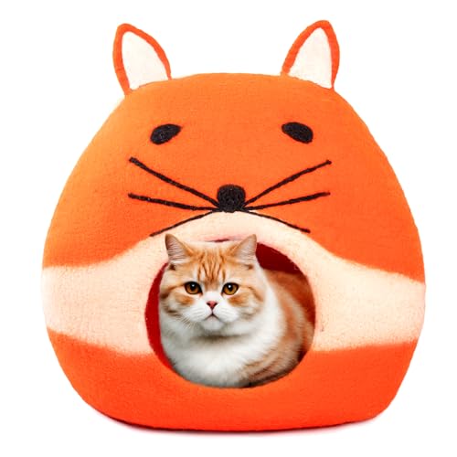 Luxurious Merino Wool Cat Cave (Fox)