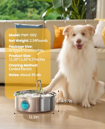 7L 230oz Dog Water Fountain for Multi