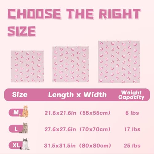 Cat Grooming Wrap for Nail Trimming (M-21.6in ( Weight:< 6lbs ) / PinkPaw)
