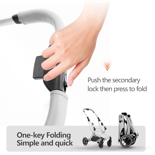 3 in 1 Pet Stroller for Small (Grey)