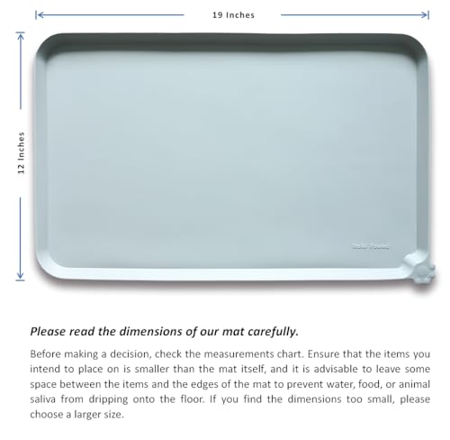 Silicone Pet Food Tray (19" x 12" / Battleship)