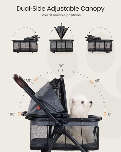 3 in 1 Pet Carrier Stroller for Small (Urban Gray)