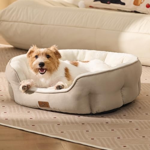 Medium Dog Bed Washable (28"L x 24"W x 8"Th / Camel)