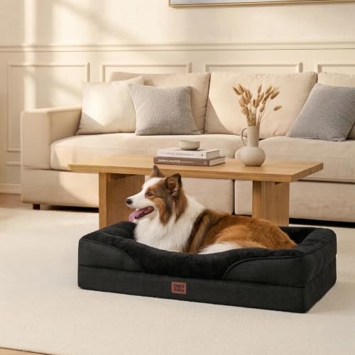Orthopedic Dog Bed for Large Dog (Black / 41x27x7.5)