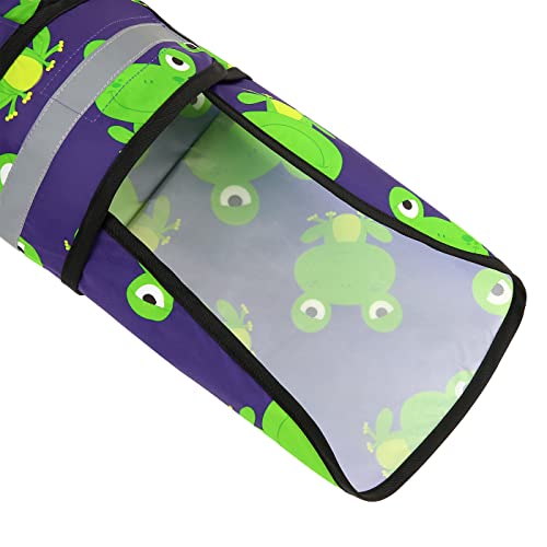 Dog Raincoat with Hood & Leash Hole S (Medium / Frogs)