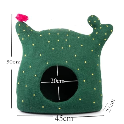 Luxurious Merino Wool Cat Cave (Cactus)