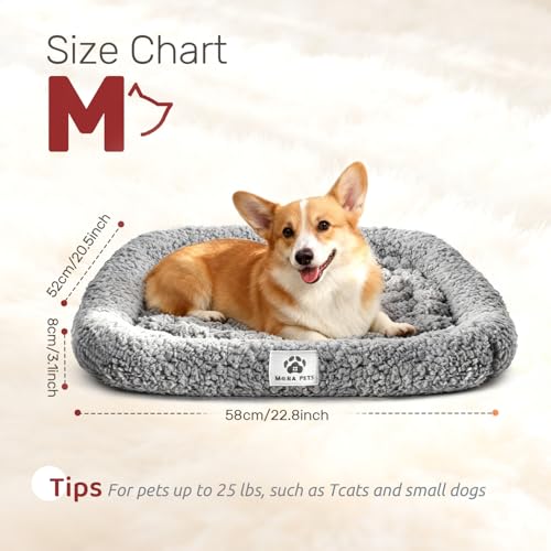 Self Warming Cat Bed Self Heating Pet Pad with Bolster and Foam (23"L x 21"W x 3"Th / Grey)
