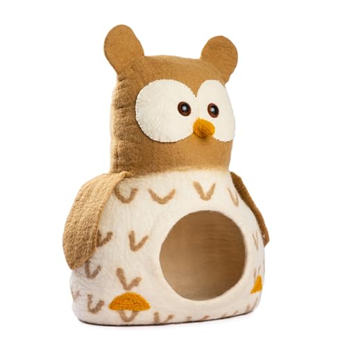 Luxurious Merino Wool Cat Cave (Owl)