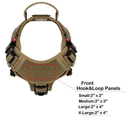 Tactical Dog Harness for Medium Dogs (Medium (Pack of 1) / Brown)