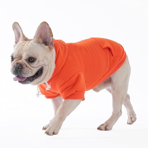 Dog Hoodie for Large Medium Small Dogs (Orange / X-Large)