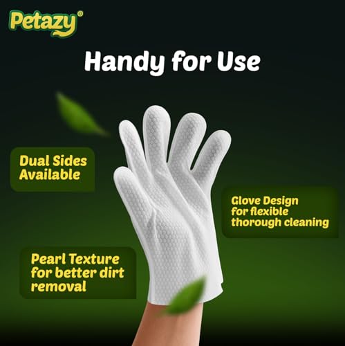 Pet Glove Wipes for Dogs & Cats (25 Glove Wipes)
