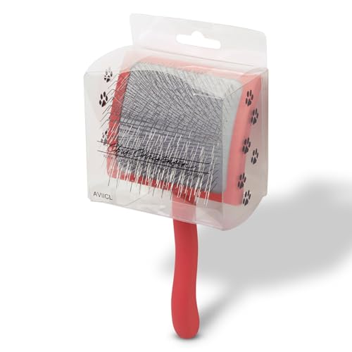 Big G Dog Slicker Brush for Dogs (Large / Coral)