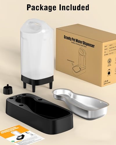 2.4 Gallon Automatic Dog Water Bowl Dispenser with Handle