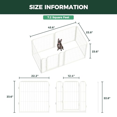 Homeplus Indoor Dog Playpen (White / 24"H)