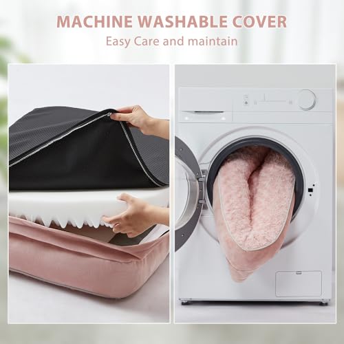 Orthopedic Washable Dog Bed (Pink / 42.0"l x 30.0"w x 7.5"th)