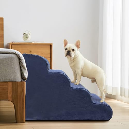 4 Step Pet Stairs for High Beds & Sofas (Blue / 4-step 19.6"H)