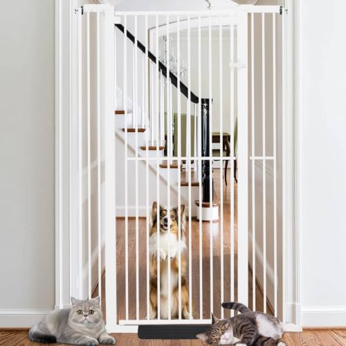 71 Inch Extra Tall Pet Gate for Cats (White / 29.5-43"wide)