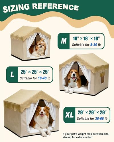 Boho Dog House Indoor (XL (29"×29"×29") / Beige)