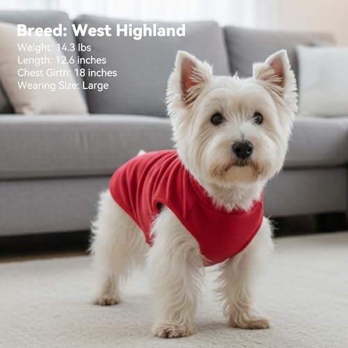 2 Pack Fleece Dog Sweater Pullover Lightweight Reflective Jacket (Medium / Red & Buffalo Plaid)