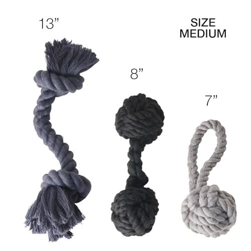 Brady The Rope Tug Toy 3 (Gray Ombre / One Size)
