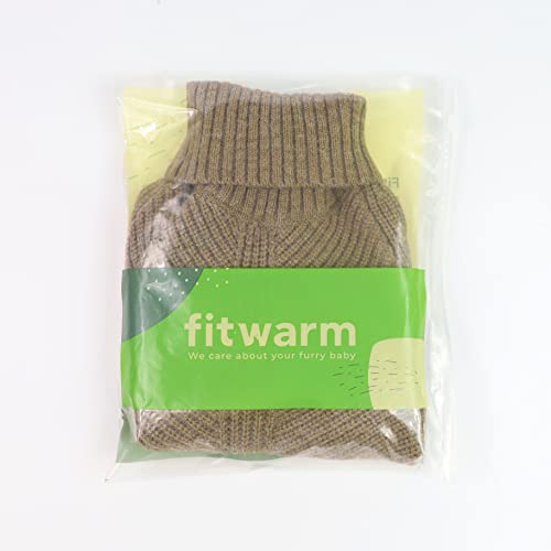 Thermal Knitted Dog Sweater Doggy Winter Coat Pet Clothes Doggie Turtleneck Jacket Puppy Outfits Cat Sweatsuit Sage Green Large (Large / Sage Green)
