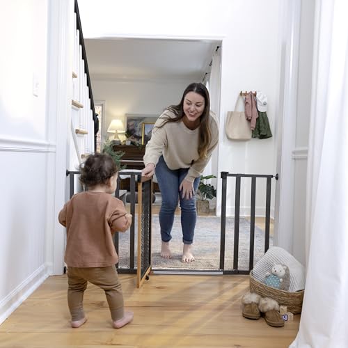 Ingenuity Ingenuity Thruway 60XW Series Extra Wide Safety Pet&Baby Gate (Honey Oak & Metal)