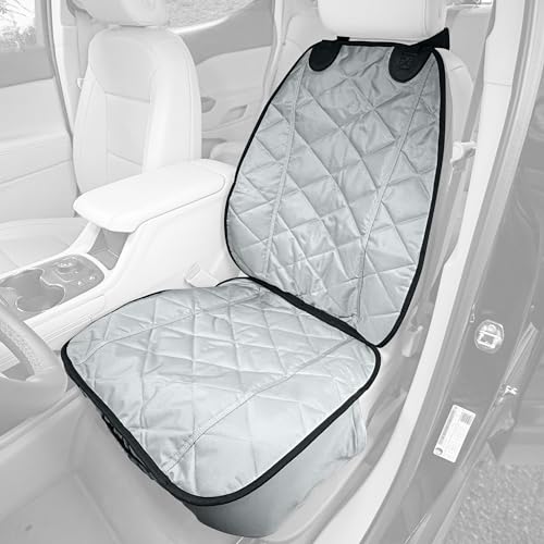 Heavy Duty Front Bucket Seat Cover for Dogs (Grey)