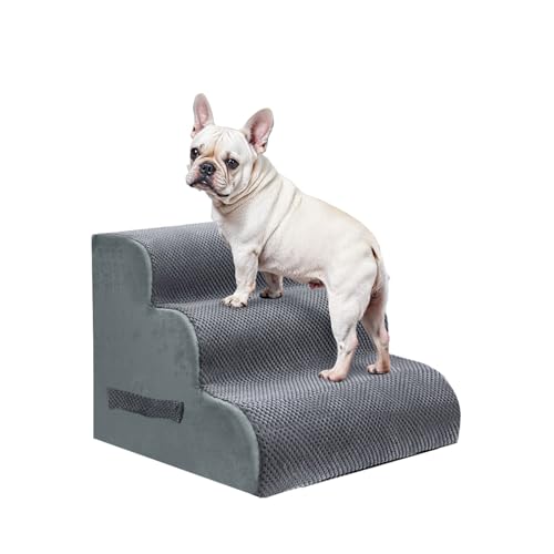 3 Step Pet Stairs for High Beds & Sofas (Grey / 3-step 15.7"H)