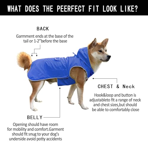 Non Stiff Fabric Dog Raincoat (Small / Blue)