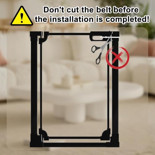 40" Extra Tall Clear Acrylic Dog Gate 48.42 (Black / 48.42-57.08"W x 40"H)