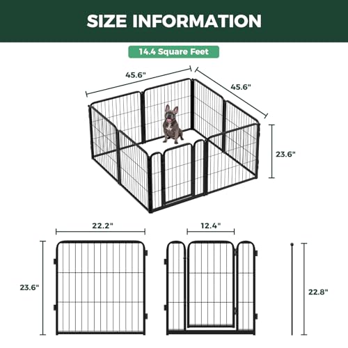 Homeplus Indoor Dog Playpen (Black / 24"H)